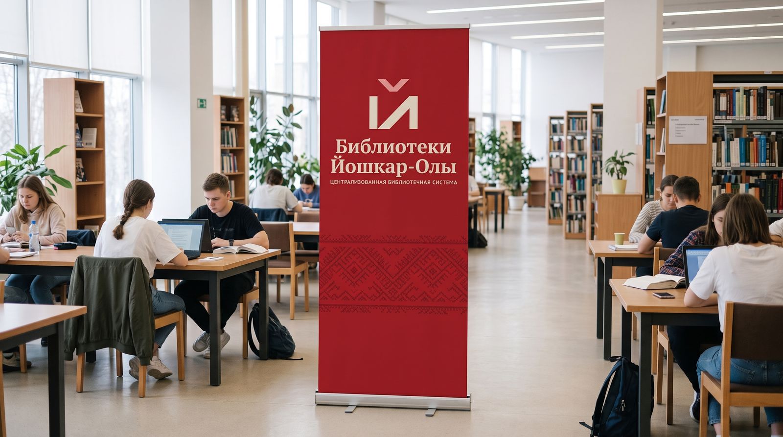 Ролл-ап в читальном зале